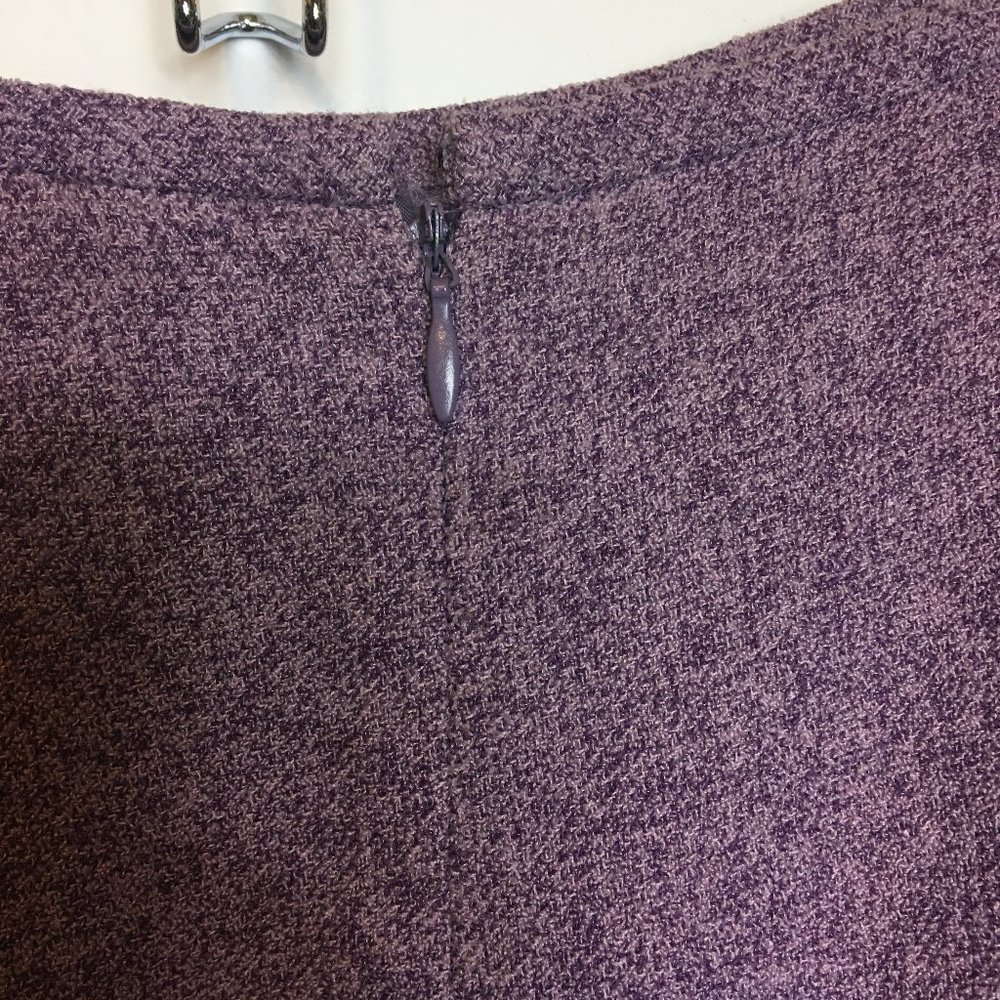 Kasper Purple Retro A-Line Peplum Hem Skirt 10P - Picture 4 of 7